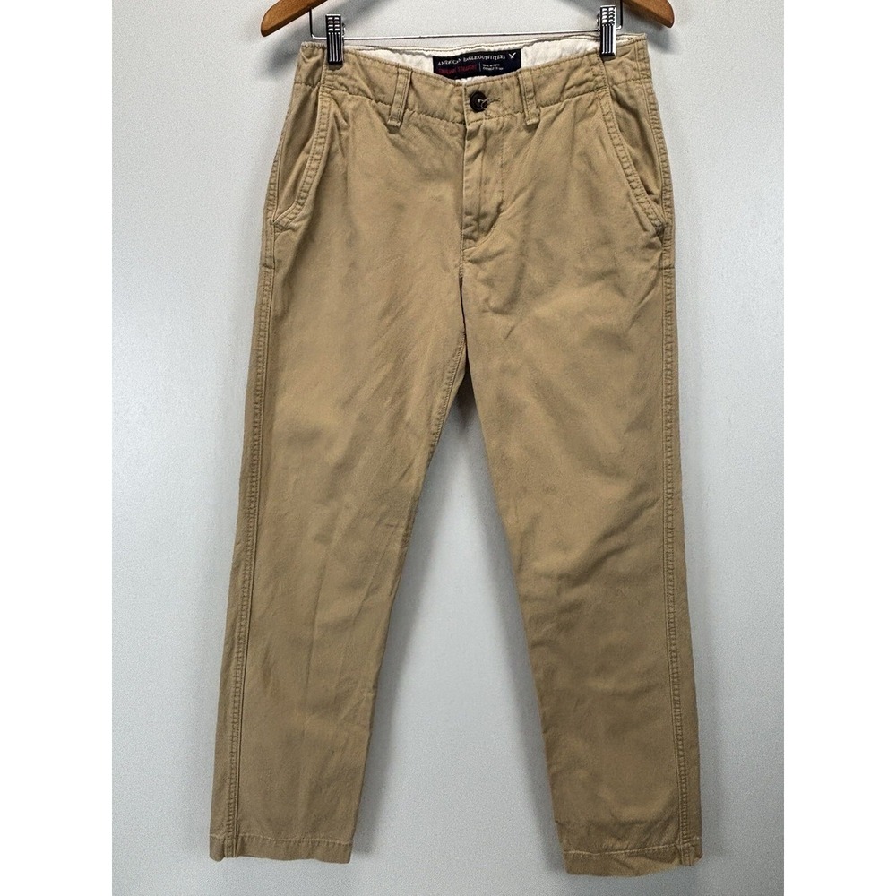 Men's American Eagle Original Straight Chino Pants 30x34 Flat Front